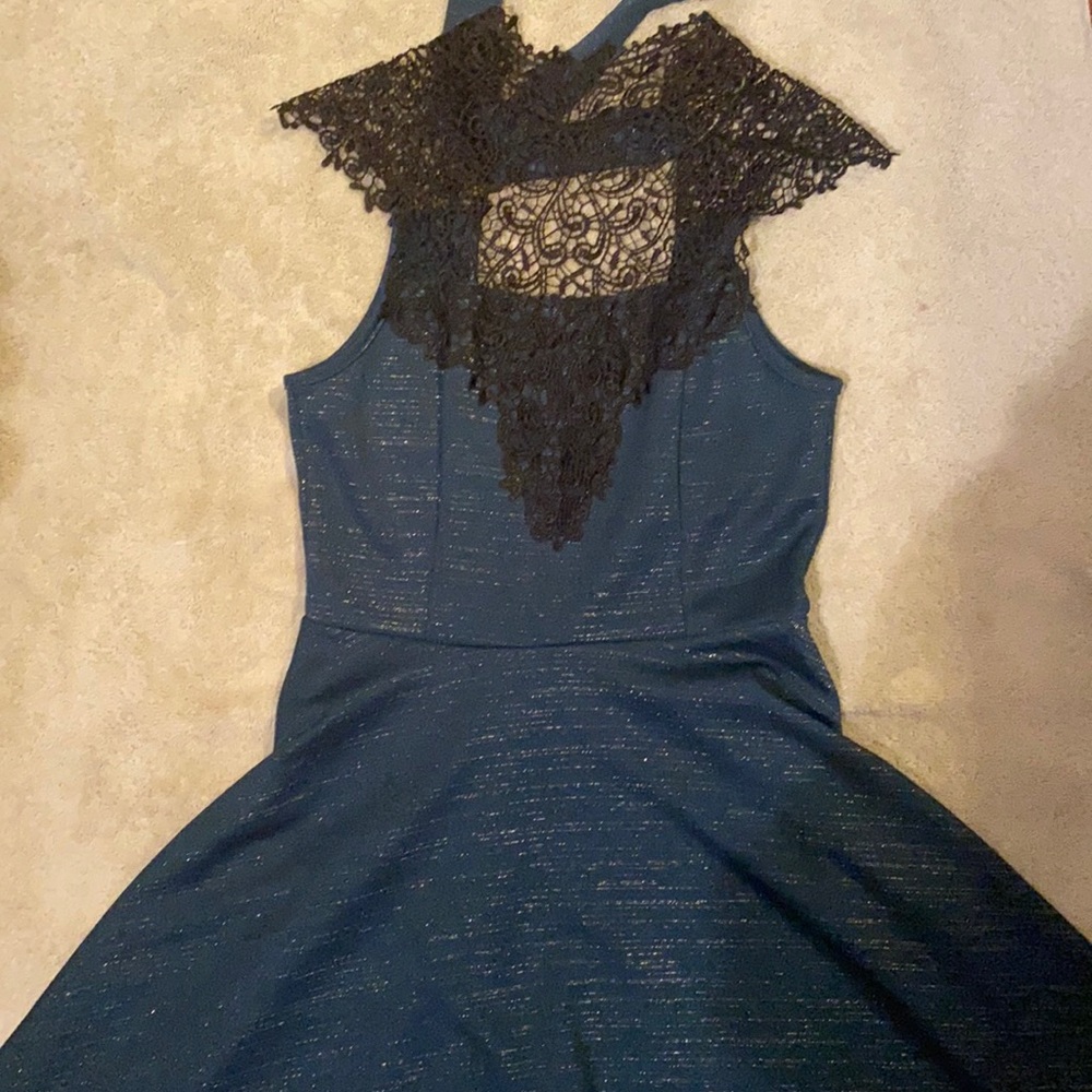 Size small Sparkly/lace dress. Open back. Great condition